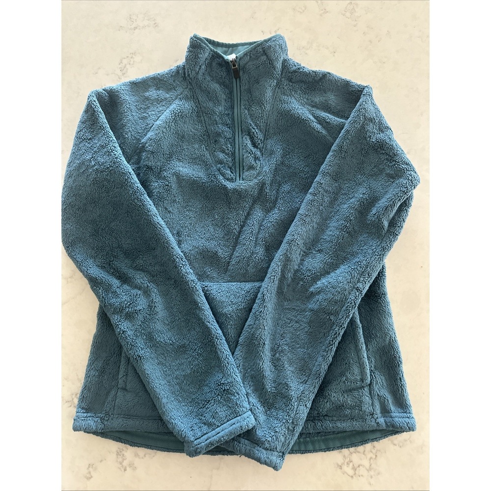 North Face Acadia Fleece Sherpa S‎ Teal 1/4 Zip Hiking Outdoors Gorpcore Cozy